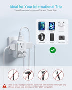 Type E F Travel Plug Adapter, VINTAR Germany France Plug Adapter with 4 Outlets 3 USB Ports (2USB C), Schuko Power Adaptor for US to Europe EU Spain Greece Iceland Korea Russia German French