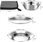 Camping Mess Kit - 1 to 2 persons Camping Dishes includes Cups, Bowls, Knives, Forks, Spoons, Camping Dinnerware Set Camping Cooking Utensils Accessories Plates Dinnerware Set