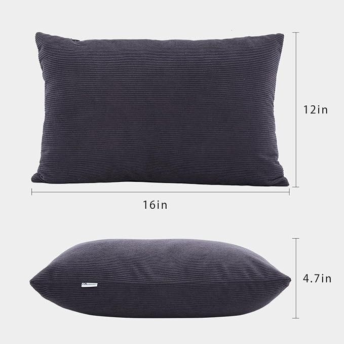 MOON LENCE Camping Pillows 2 Pack, Compressible Camp Pillow with Washable Cover & Carry Bag, Plush Filled Backpacking Pillow for Hiking, Travel, Sleeping 12"x16" Grey