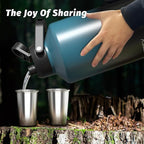 WATERSY 1.5 Gallon Water Bottle Insulated(Cold for 48 Hrs),BPA Free&Leak Proof,196oz Stainless Steel Water Jug,Big thermos,Large Water Bottle with Handle for Gym,Hiking,Camping&Travel,Lake Blue