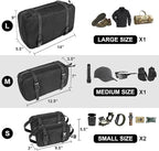4 Set Tactical Packing Cubes ，Compressible Mesh Duffle Storage Bag,Portable Edc Molle Pouch Organizer.