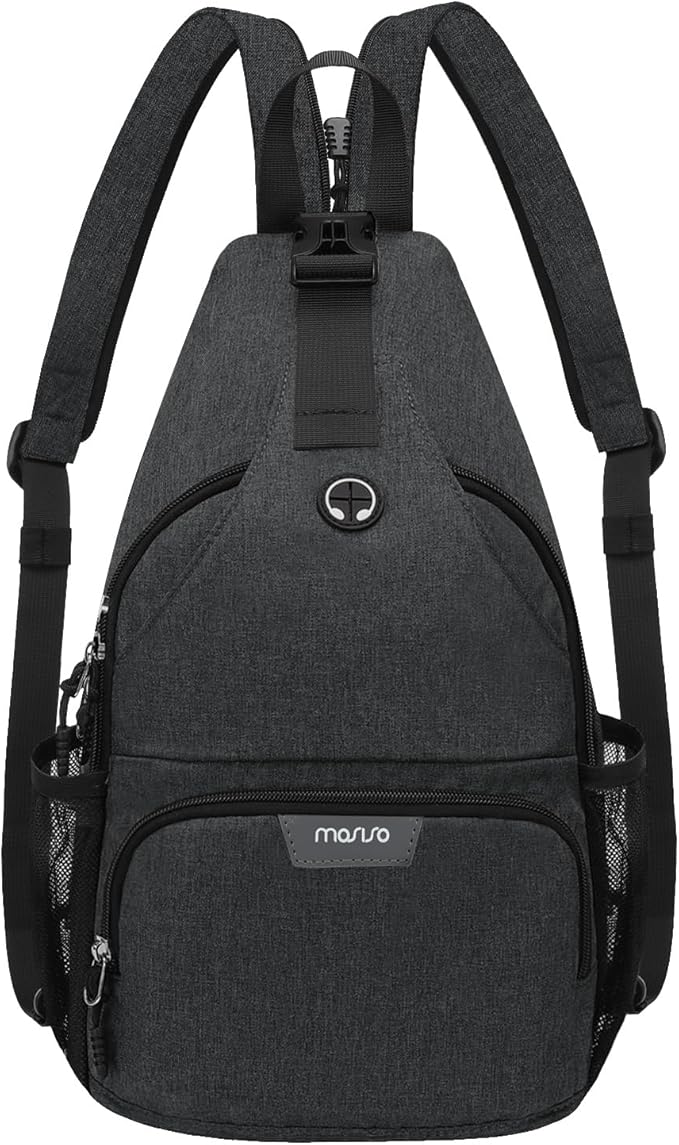 MOSISO Sling Backpack Travel Hiking Daypack, Crossbody Convertible Sling Bag with Front Pocket One Shoulder Chest Bag