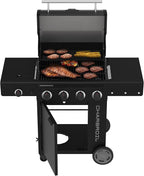 Charbroil Performance Series 4-Burner Gas Grill Cabinet with Side Burner, Black - 463253925