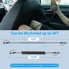 Coiled Lightning Cable [2Pack 4FT] 4 in 1 Multi Charging Cable 60W Fast Charging Retractable Charger Cord for iPhone 17/16/15/14/13/12/11 Pro Max/XS MAX/XR/XS/X/8/7/6 Plus/iPad/AirPods/MacBook/CarPlay