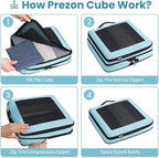 8 Set/6 Set/4 Set Compression Packing Cubes for Travel, Lightweight Vacation Travel Essentials, Travel Accessories for Suitcase Organizer Bags Set, Durable Luggage Organizer