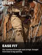 CQR Men's Tactical Pants, Water Resistant Ripstop Cargo Pants, Lightweight EDC Work Hiking Pants, Outdoor Apparel