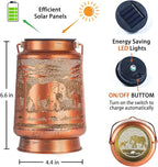 2 Pack Elephant Outdoor Solar Hanging Lanterns Waterproof LED Solar Lights Metal Decorative Lanterns for Garden, Patio, Courtyard, Backyard, Yard Decor Unique Elephant Gifts for Women Gardening