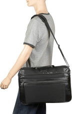 Kenneth Cole Reaction Urban Traveler Slim 18.4" Laptop Sleeve Top Zip Computer Portfolio Bag, Black