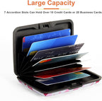 Mayski Credit Card Holder, RFID Blocking, Aluminum Alloy Hard Case, Small Mini Business Metal Wallet for Women Men, Heartfelt Gift