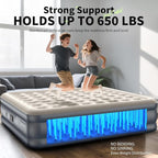 InnoTruth King Size Air Mattress with Built in Pump, Famiy Choice Award Winner, Inflatable Blow up Mattress, 18" Raised 2-4 Persons Family Air Bed for Guests & Home, Ideal for Temporary Use, 700 lbs