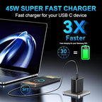 45W USB C Super Fast Charger Type C Charger Fast Charging Android Phone Charger Block with 3FT Type C Charging Cable for Samsung Galaxy S26 Ultra/S26/S26+/S25/S25 Ultra/S25+/S24 Ultra/S23 Ultra/S22