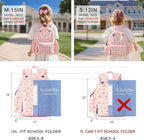 STEAMEDBUN Corduroy Kids Backpack for Girls and Boys 5-8: Girls Backpack for Elementary Kindergarten - 15 inch Cute Backpacks for Kids - Rose