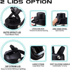 40 oz Insulated Water-Bottle that fits in Cup Holder - Straw & Chug Lid, Cold 48h/Hot 24h, Travel Coffee Tumblers with Handle & Strap Carrier Bag & Protective Boot, Leak Proof Metal Flask Cup