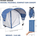 Universal Chair Umbrella Canopy, UPF 50+ Sun Shade with Adjustable Clamp, Fits Most Brands’ Beach, Camping, Lawn, Tanning, Zero Gravity, Lounge & Fishing Chairs, Patent Design