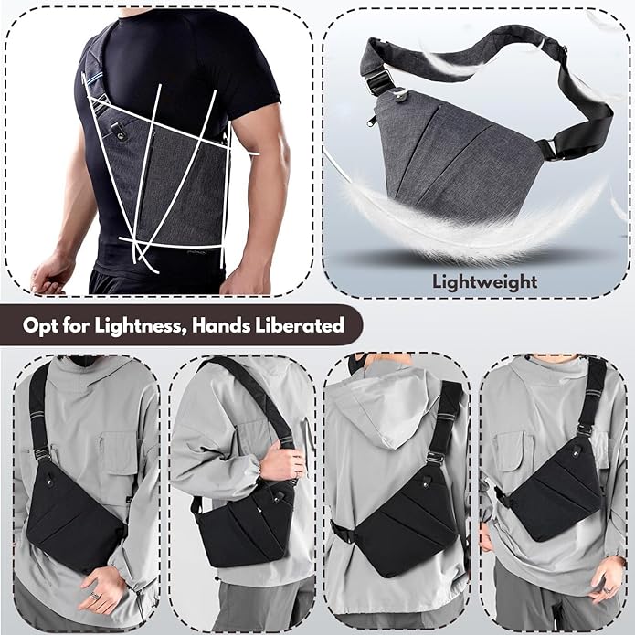 Anti Theft Travel Bag,Anti Theft Crossbody Bag, Sling Bag Travel Crossbody Bag for Women Men