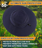 Home Prefer UPF50+ Mens Sun Hat Wide Brim Fishing Hat Foldable Large Brim UV Protection Sun Hat for Men Women Beach Gardening