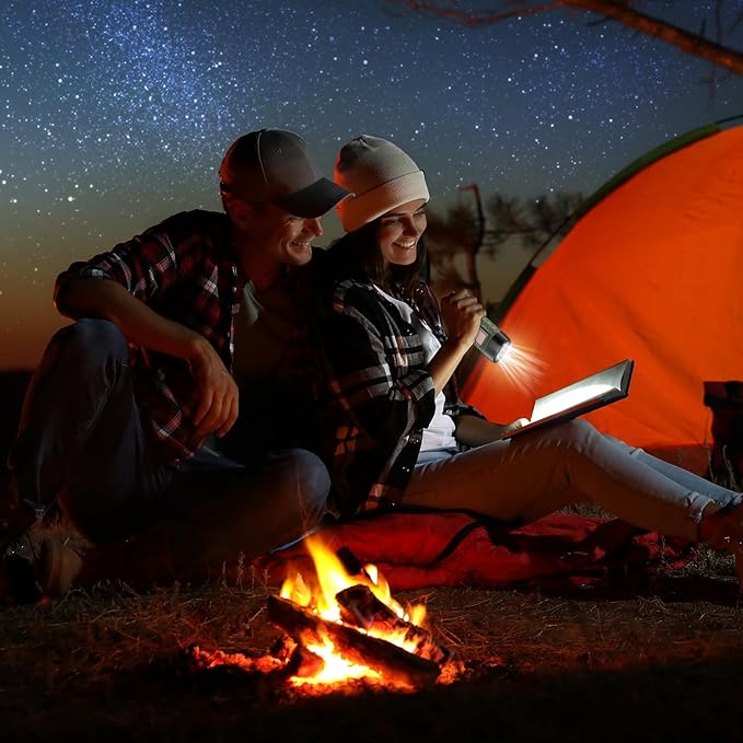 Mudder 6 Pcs Hand Crank Solar Powered Flashlights Emergency Rechargeable LED Handheld Flashlights for Survival Gear Outdoor Sports Camping Hiking Backpack Safety (Green)