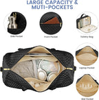 Women Weekender Travel Duffle Bag: Travel Duffel Overnight Bags with Shoe Compartment Large Carry on Tote with Toiletry Bag Weekend Traveling Yoga Gym Hospital Bag for Women with Wet Pocket 3 PCS Set