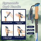 Hiking Poles, Ultra-Light Telescopic Trekking Poles,Portable Walking Sticks with Adjustable Height for Men and Women