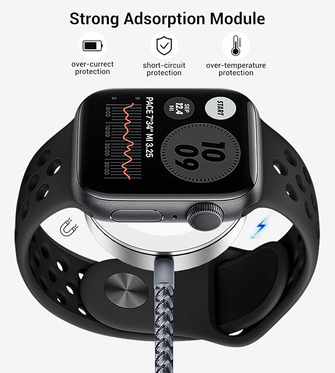 Temdan 2Pack for Apple Watch Charger, 3 in 2 Multi Charging Cable, iPhone Charger, USB A/Type C/Lightning Cable, Portable Travel Essentials Designed for iWatch Ultra/SE/11-1 & iPhone 17-12/ iPad-5Ft