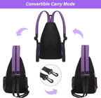 MOSISO Sling Backpack Travel Hiking Daypack, Crossbody Convertible Sling Bag with Front Pocket One Shoulder Chest Bag