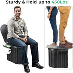Sckee Camping Toilet, Portable Toilet for Adults, Portable Travel Folding Toilet with Lid and Paper Holder, Compact Potty for Car, Camp Toilet Portable Toilet for Camping, Hiking,Truck, RV, Beach