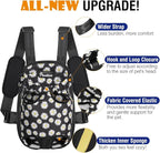 Pawaboo Pet Carrier Backpack, Adjustable Pet Front Cat Dog Carrier Backpack Travel Bag, Legs Out, Easy-Fit for Traveling Hiking Camping for Small Medium Dogs Cats Puppies, Extra Large, Black Daisy