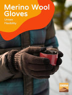 Merino Wool Gloves for Women Men, Touch Screen Warm Glove Liners Thermal Soft Knit Lining for Winter Running Hiking