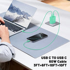 QZIIW iPhone 16 15 Pro Max Charger Fast Charging,45W Dual Port USB C Fast Charger Block [2-Pack] & Extra Long 60W 3/6/10/10FT USB C Cable - PD Quick Adapter 3.0 for iPhone 16 15/16 15Pro/16 15 Plus.