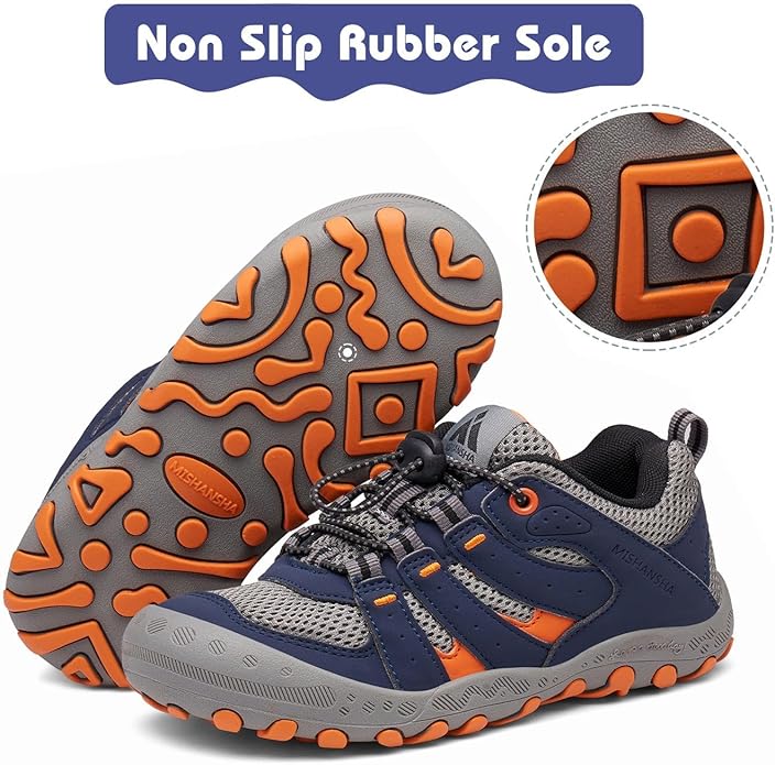 Mishansha Boy's Girl's Hiking Shoes Low Top Sneakers Outdoor Trekking Walking Climbing Running Shoes