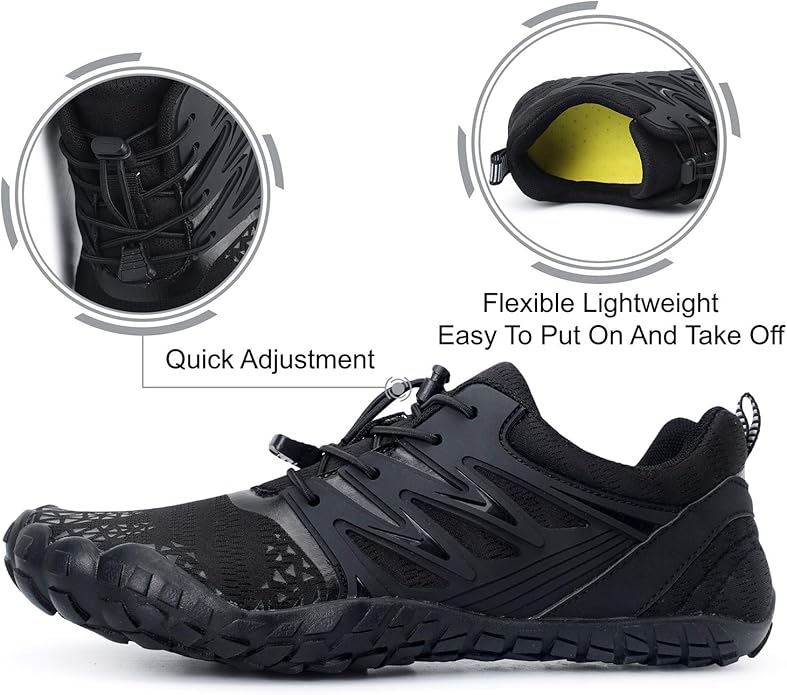 L-RUN Barefoot Water Shoes Women Mens Aqua Sock Athletic Hiking Water Sports Shoes for Swim Beach Pool Sand Diving Walking
