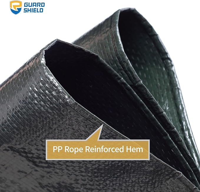 GUARD SHIELD Tarp 6x8 Feet Waterproof Green/Silver Tarps 8Mil Multi Purpose UV Resistant Cover for Outdoor,Camping,Tent,Boats