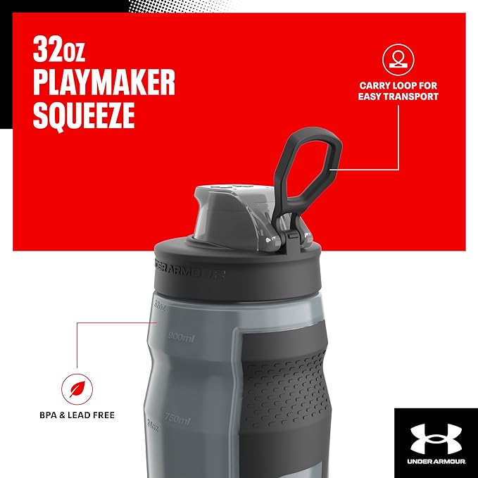 UNDER ARMOUR 32oz Playmaker Squeeze Water Bottle