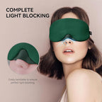 Mavogel Cotton Sleep Eye Mask - Breathable Light Blocking Sleep Mask, Soft Comfortable Night Eye Mask for Men Women, Eye Cover for Travel/Sleeping/Shift Work, Includes Travel Pouch (Green)