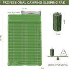 Double Self-Inflating Camping Mattress, with Pillow and Built-in Foot Pump, Comfortable & Portable for Backpacking, Hiking and Camping with Portable Storage Bag