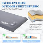 Camping Sleeping Pad Self Inflating Sleeping Pad with Electric Pump, 3.2" Ultra-Thick Memory Foam Sleeping Mat with Pillow, Camping Mattress Compact for Backpacking Hiking Traveling