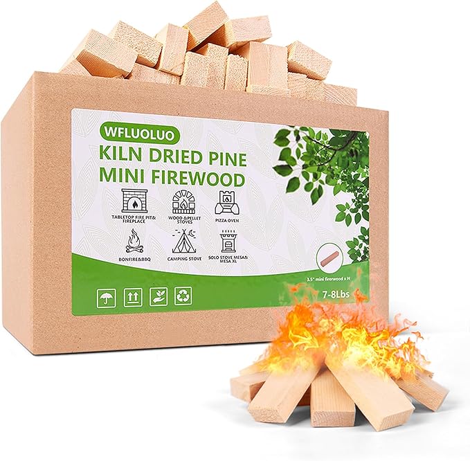 Mini Firewood 3.5'' Lengths Pine Kiln Dried Firewood Great Solo Stove Accessories Tool Prefect for Solo Stove Mesa, Tabletop Fire Pit, Solo Stove Mesa Sticks Wood