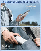 Portable Charger 50000 mAh Power Bank PD 30W and QC 4.0 PowerBank Fast Charging External Battery Pack with USB-C LED 3 Outputs & 2 Inputs Portable Charging for iPhone 15 14 13 pro, Samsung