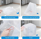 2 Pack Collapsible Water Container with Spigot, Foldable Cube Water Jugs Portable Water Storage for Outdoors Camping Hiking Disaster Preparedness & Survival Gear 1.4/2.6/4/5.3 Gallon