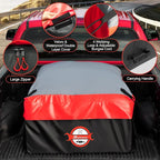 Sailnovo Truck Bed Cargo Bag, 26 Cubic ft 100% Waterproof Cargo Bag for Truck Bed, Heavy Duty PVC Truck Cargo Bag Fits Any Truck Size with 6 Stretch Cord, Packing Bag (50''x40''x22'') Red