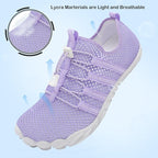 L-RUN Barefoot Water Shoes Women Mens Aqua Sock Athletic Hiking Water Sports Shoes for Swim Beach Pool Sand Diving Walking