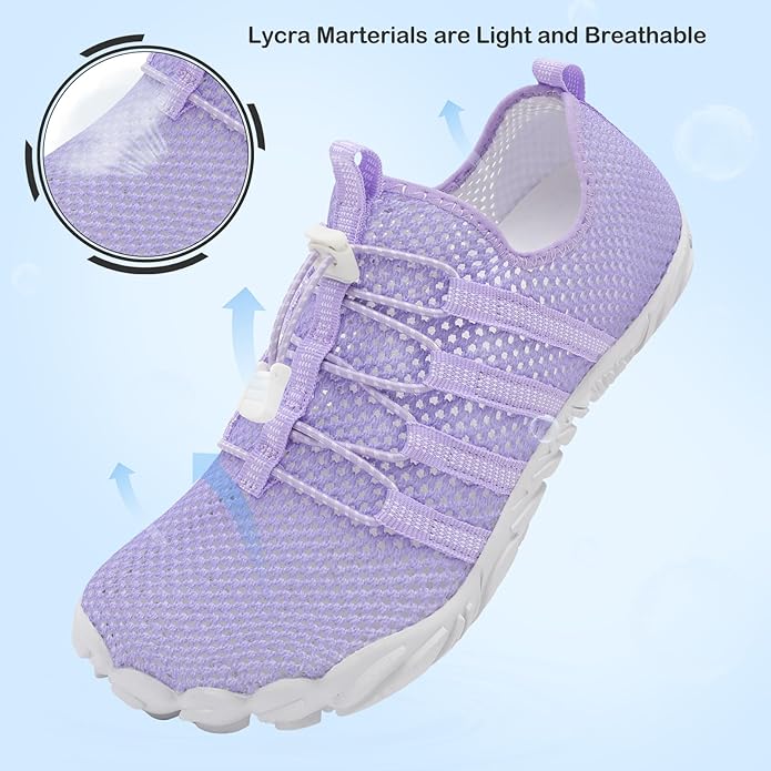L-RUN Barefoot Water Shoes Women Mens Aqua Sock Athletic Hiking Water Sports Shoes for Swim Beach Pool Sand Diving Walking