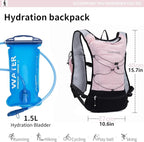Hydration Backpack, Water Backpack, Women's Running Vest, Running Backpack with Water Bag, Lightweight Hiking Backpack, Men's Cycling Backpack