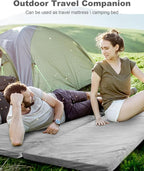 Ferlizer Memory Foam Camping Mattress Pad, 3" Portable Roll Up Sleeping Pad for Adults, Camping Bed Pads for Sleeping with Waterproof Cover & Travel Bag, CertiPUR-US