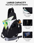 WATERFLY Sling Bag Crossbody Backpack: Over Shoulder Daypack Casual Cross Chest Side Pack