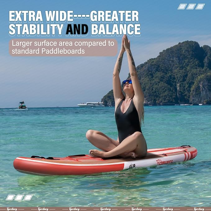 Paddle Board, 10.8' Stand Up Paddle Board with Premium Complete Inflatable SUP Accessories, Extra Wide Paddleboards for Adults & Kids-Pandora Collection