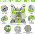 Hydration Pack Backpack, Lightweight Water Backpack with 2L Leakproof Hydration Bladder Daypack for Men Women,Running Hydration Vest for Outdoor Trail