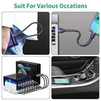 1ft Multipack Short iPhone Charger Cable for iPhone 14 13 12, Bulk Short USB A to USB C Cable 12 inch for Charging Station Compatible with iPhone 15 Samsung Galaxy S20 S10 Note 20 10, 10 Pack Mixed