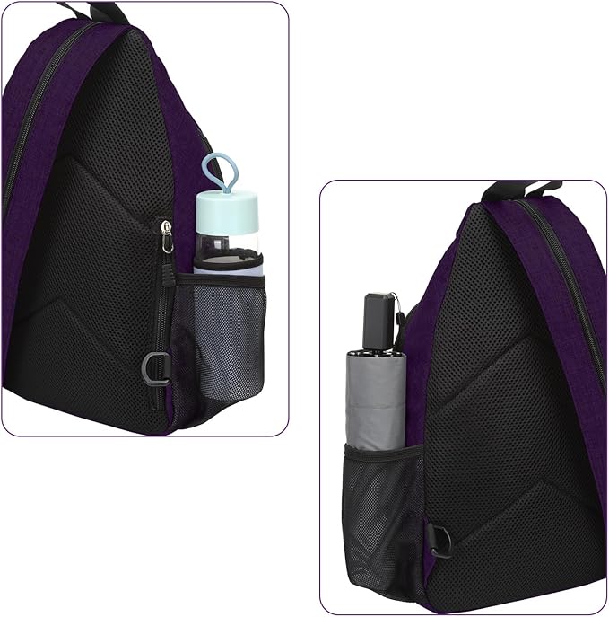 MOSISO Sling Backpack Travel Hiking Daypack, Crossbody Convertible Sling Bag with Front Pocket One Shoulder Chest Bag