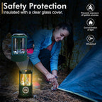 Candle Lantern, Camping Gear for Campers and Emergency Use, Without Candles (Upgrade Green)